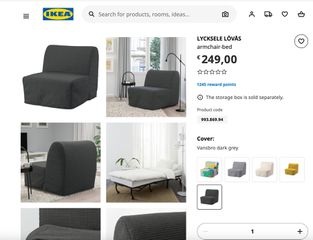 IKEA ARMCHAIR BED
