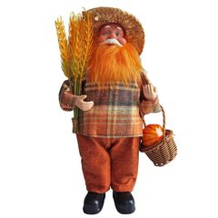 Άγιος Βασίλης Αληθοφανής με Κολοκύθα 31cm