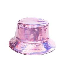 Baby Pink Holographic Bucket Hat