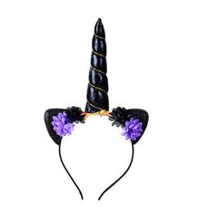 Red and black cat ear headband