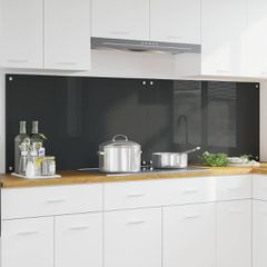 Πλάτη κουζίνας 2 τμχ. Σκούρο Γκρι 100 x 60 cm σκληρυμένο γυαλί 3415469