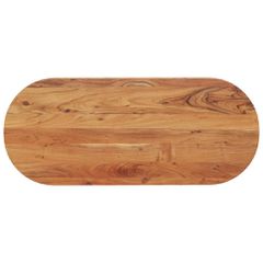 Επιφάνεια Τραπεζιού Οβάλ 140x60x3,8 εκ. Μασίφ Ξύλο Ακακίας 370101