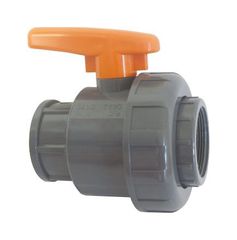 Βάνα σφαιρική βιδωτή PVC με 1 ρακόρ 16atm 5055-7055 palaplast