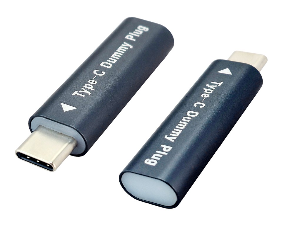 POWERTECH USB-C display emulator plug CAB-UC094, 4K/60Hz, γκρι