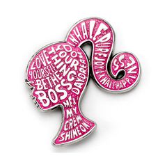 Carat Shop Barbie - Sparkly Silhouette Enamel Pin Badge (BMPB0002)