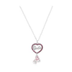 Carat Shop Barbie - Crystal Heart and Roller Skate Necklace (BMN00004)