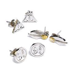 Carat Shop Harry Potter - Deathly Hallows/Golden Snitch/Platform Stud Earring Set (WE0104)