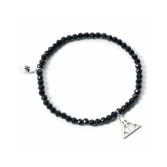 Carat Shop Harry Potter - Semi Precious Stone Bracelet with Sterling Silver Deathly Hallows Charm (HPCR0529)