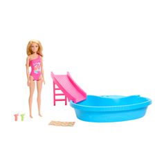 Mattel Barbie(R) Doll with Pool Slide Playset (HRJ74)