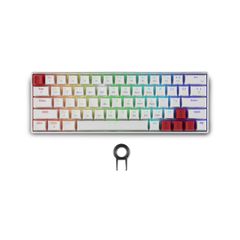 Spartan Gear - Pegasus 2 RGB Wired & Wireless 63 keys Mechanical Gaming Keyboard (color: White)