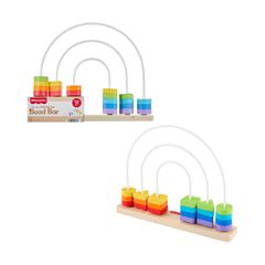 Fisher-Price(R) - Wooden Rainbow Bead Bar (JFG15)