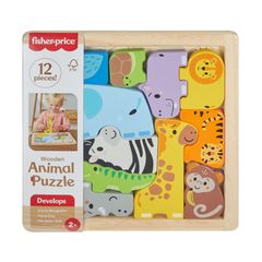 Fisher-Price(R): Wooden Animal Puzzle (JFG10)