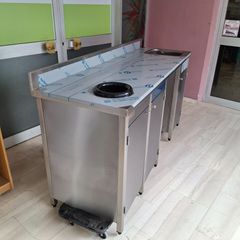 Πόστο καφέ 180*60,5*90/100 εκ, με τρύπα ακαθάρτων, 1 γούρνα 29*35*18 εκ & θέση για ψυγείο. ΠΡΟΣΦΟΡΑ! Ποιότητα & Τιμή Stockinox-thumb-11