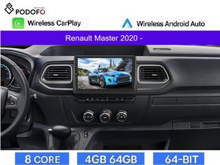 Renault Master (2020-) 10.1" Οθόνη Android Car Radio Navigation | 4GB+64GB | 8-Core | Ασύρματο CarPlay & Aσύρματο Android Auto | GPS | WiFi | DSP | HiFi | FM/RDS