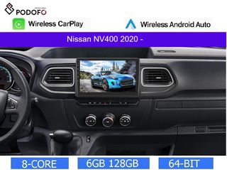 Nissan NV 400 (2020-) Android 13 Οθόνη 9" | 6GB RAM +128GB ROM | Ασύρματο CarPlay & Aσύρματο Android Auto | GPS | WiFi | DSP