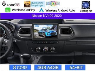 Nissan NV 400 (2020-) Οθόνη 9" Android 15 | 4GB RAM + 64GB ROM | 8-Core Snapdragon | Ασύρματο CarPlay & Ασύρματο Android Auto | GPS | WiFi | DSP | FM/RDS