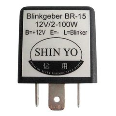 Highsider Smart Flasher Relay Sy-02, 3-Pole, 12 Vdc, 1-100 Watt