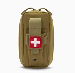 HoneybeeLY DFS0321 Molle IFAK Θήκη Πρώτων Βοηθειών Rip-Away (Outdoor/ Camping/ Survival/ Tactical) (Pouch Only) Khaki