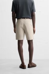 Βερμούδα Regular Fit Μπεζ Μέγεθος 42-thumb-1
