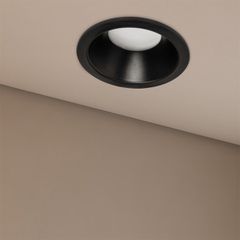 Χωνευτό Φωτιστικό Downlight Σποτ Μπάνιου για Λάμπα MR16 με Ντουί GU10 AC 220-240V Αδιάβροχο IP65 - Μαύρο Ματ - Μ8.5 x Π8.5 x Υ4.4cm / Q7.5cm