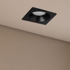 Χωνευτό Φωτιστικό Downlight Σποτ Μπάνιου για Λάμπα MR16 με Ντουί GU10 AC 220-240V Αδιάβροχο IP65 - Μαύρο Ματ - Μ8.5 x Π8.5 x Υ4.4cm / Q7.5cm x 7.5cm