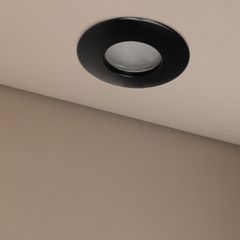 Χωνευτό Φωτιστικό Downlight Σποτ Μπάνιου για Λάμπα MR16 με Ντουί GU10 AC 220-240V Αδιάβροχο IP65 - Μαύρο Ματ - Μ8.5 x Π8.5 x Υ4.2cm / Q7.5cm