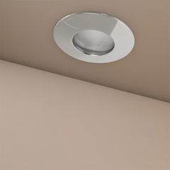 Χωνευτό Φωτιστικό Downlight Σποτ Μπάνιου για Λάμπα MR16 με Ντουί GU10 AC 220-240V Αδιάβροχο IP65 - Νίκελ Χρώμιο - Μ8.5 x Π8.5 x Υ4.2cm / Q7.5cm