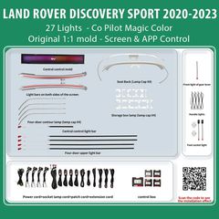 DiQ AMBIENT LR DISCOVERY SPORT L550 TRIM mod. 2019 (Digital iQ Ambient Light for LAND ROVER DISCOVERY SPORT mod. 2019 with 27 Li