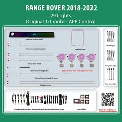 DIQ AMBIENT LR RANGE ROVER FULL (L405) FL mod. 2018-2022 (Digital iQ Ambient Light for LAND ROVER RANGE ROVER L405 mod. 2018-202