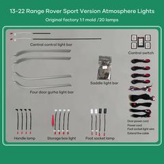 DIQ AMBIENT LR RANGE ROVER SPORT (L494) SM mod. 2013-2021 (Digital iQ Ambient Light for LAND ROVER RANGE ROVER SPORT L494 mod. 2