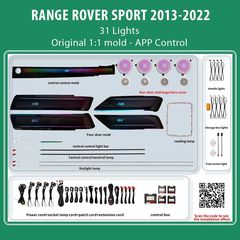 DIQ AMBIENT LR RANGE ROVER SPORT (L494) FULL mod. 2013-2022 (Digital iQ Ambient Light for LAND ROVER RANGE ROVER SPORT L494 mod.