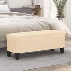 Πάγκος Κρεμ 100x35x41 εκ. Υφασμάτινος 349453