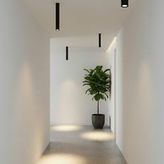 Φωτιστικό Downlight Σποτ για Λάμπα MR16 με Ντουί GU10 AC 220-240V IP20 - Μαύρο Ματ - Μ6 x Π6 x Υ45cm