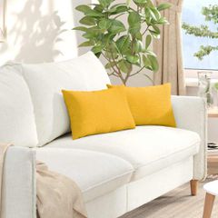 Μαξιλάρι Καναπέ 2 pcs Απαλό Κίτρινο 50 x 30 cm 42013651