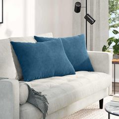 Μαξιλάρι Καναπέ 2 pcs Μπλε 70 x 50 cm Υφασμάτινο Κορντουρά 42013755