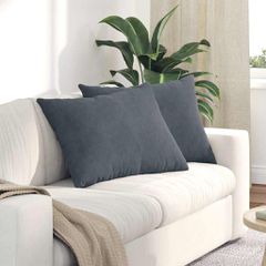 Μαξιλάρι Καναπέ 2 pcs Σκούρο Γκρι 70 x 50 cm 42013757