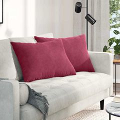 Μαξιλάρι Καναπέ 2 pcs Κόκκινο 70 x 50 cm Υφασμάτινο Κορντουρά 42013761