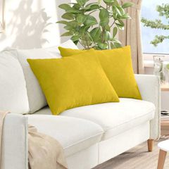 Μαξιλάρι Καναπέ 2 pcs Κίτρινο 70 x 50 cm Υφασμάτινο Κορντουρά 42013763