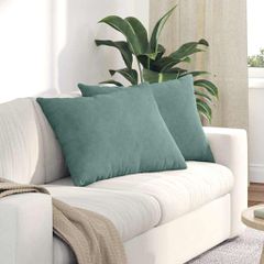 Μαξιλάρι Καναπέ 2 pcs Θαλασσί 70 x 50 cm Υφασμάτινο Κορντουρά 42013766