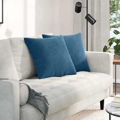 Μαξιλάρι Καναπέ 2 pcs Μπλε 50 x 50 cm Υφασμάτινο Κορντουρά 42013970