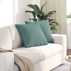 Μαξιλάρι Καναπέ 2 pcs Θαλασσί 50 x 50 cm Υφασμάτινο Κορντουρά 42013981