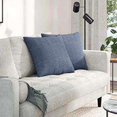 Μαξιλάρι Καναπέ 2 pcs Μπλε 50 x 50 cm Υφασμάτινο Κορντουρά 42013992