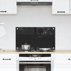 Πλάτη κουζίνας Μαύρο 70 x 40 cm σκληρυμένο γυαλί 42018032