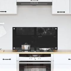 Πλάτη κουζίνας Μαύρο 80 x 40 cm σκληρυμένο γυαλί 42018035