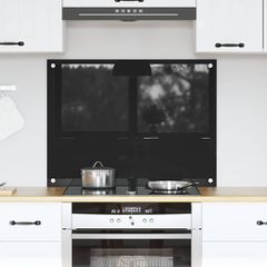 Πλάτη κουζίνας Μαύρο 80 x 60 cm σκληρυμένο γυαλί 42018037