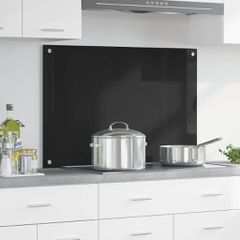 Πλάτη κουζίνας Μαύρο 90 x 60 cm σκληρυμένο γυαλί 42018040