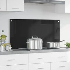Πλάτη κουζίνας Μαύρο 100 x 50 cm σκληρυμένο γυαλί 42018042