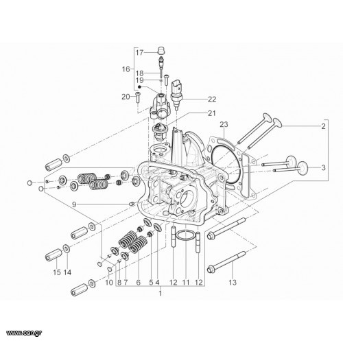 ΚΕΦΑΛΗ ΓΝΗΣΙΑ B0134115 PIAGGIO BEVERLY 350 2013-2014  / X10 350 2012-2015 (ΝΟΥΜΕΡΟ 1 ΣΤΟ ΣΧΕΔΙΑΓΡΑΜΜΑ)