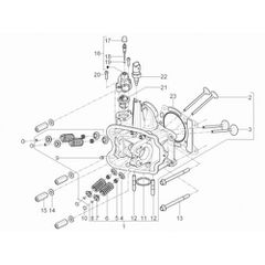 ΚΕΦΑΛΗ ΓΝΗΣΙΑ B0134115 PIAGGIO BEVERLY 350 2013-2014  / X10 350 2012-2015 (ΝΟΥΜΕΡΟ 1 ΣΤΟ ΣΧΕΔΙΑΓΡΑΜΜΑ)