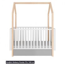 Κρεβάτι Βρεφικό  Προεφηβικό  Bellamy Pinette 70 x 140 εως 160 cm Μαζί με στρώμα κοκοφοίνικα 70χ140 σε αρίστη κατάσταση